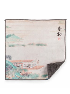 Рушник для чайної церемонії Небесний човен автентичний 30х30см, Китай id_9226 фото