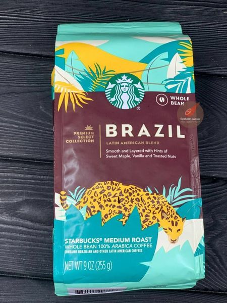 Кава в зернах Starbucks Brazil Medium Roast Whole Coffee Bean 255г id_1146 фото