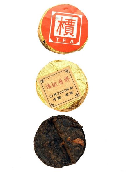 Чорний чай Шу Пуер Золото Юньнані 2003 рік міні точа 5шт по 7г, Китай id_2509 фото