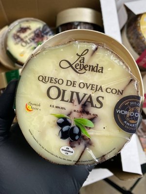 Овечий сир La Leyenda з оливками іспанський традиційний 190г id_8712 фото