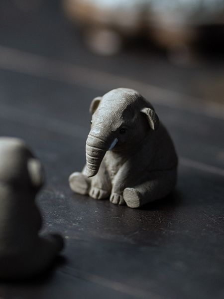 Фігурка Чайний вихованець "Слоненя" для чайної церемонії кераміка ручної роботи id_9175 фото