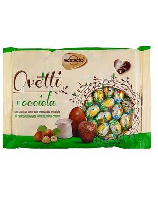 Яєчка з молочного шоколаду Socado Ovetti alla Nocciola з фундуковим кремом 1кг, Італія id_8915 фото