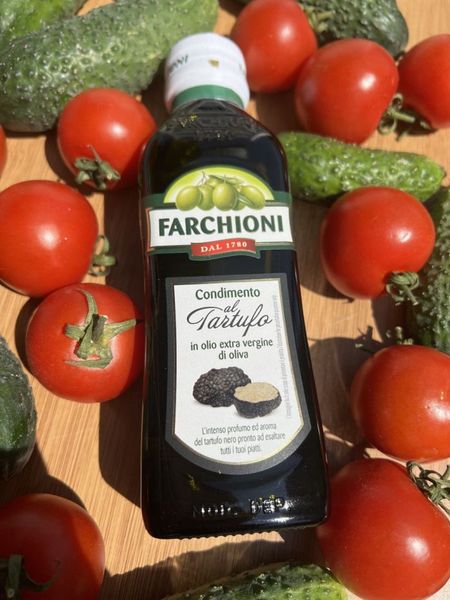 Оливкова олія з чорним трюфелем Farchioni Condimento al Tartufo in olio extra vergine 250 мл, Італія id_3166 фото