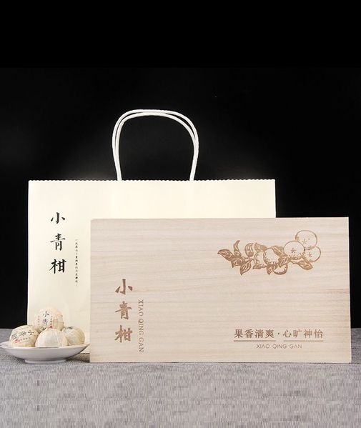 Набір чаю Шу Пуер в мандарині зі столітніх дерев 2012 рік в дерев'яній скринці, Китай id_7799 фото
