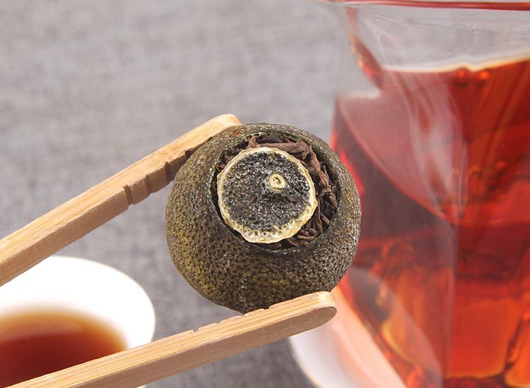Набір чаю Шу Пуер в мандарині зі столітніх дерев 2012 рік в дерев'яній скринці, Китай id_7799 фото