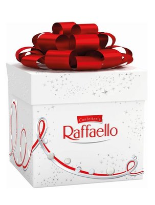 Цукерки кокосові Raffaello Confetteria подарункова коробка з бантом 300г id_3019 фото