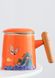 Подарункова чашка з заварником Журавель благополуччя ручної роботи помаранчева, Китай id_7857 фото 2
