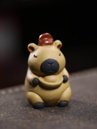 Фігурка Чайного Вихованця, ісинська глина ручної роботи: Медитуюча Капібара, Китай id_11426 фото