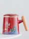 Подарункова чашка з заварником Журавель благополуччя ручної роботи червона, Китай id_7858 фото 1